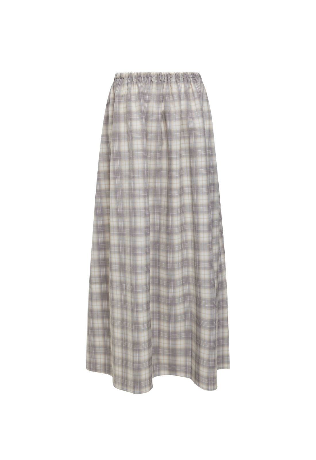 SWEET ESCAPE MAXI SKIRT - SMOKE PLAID
