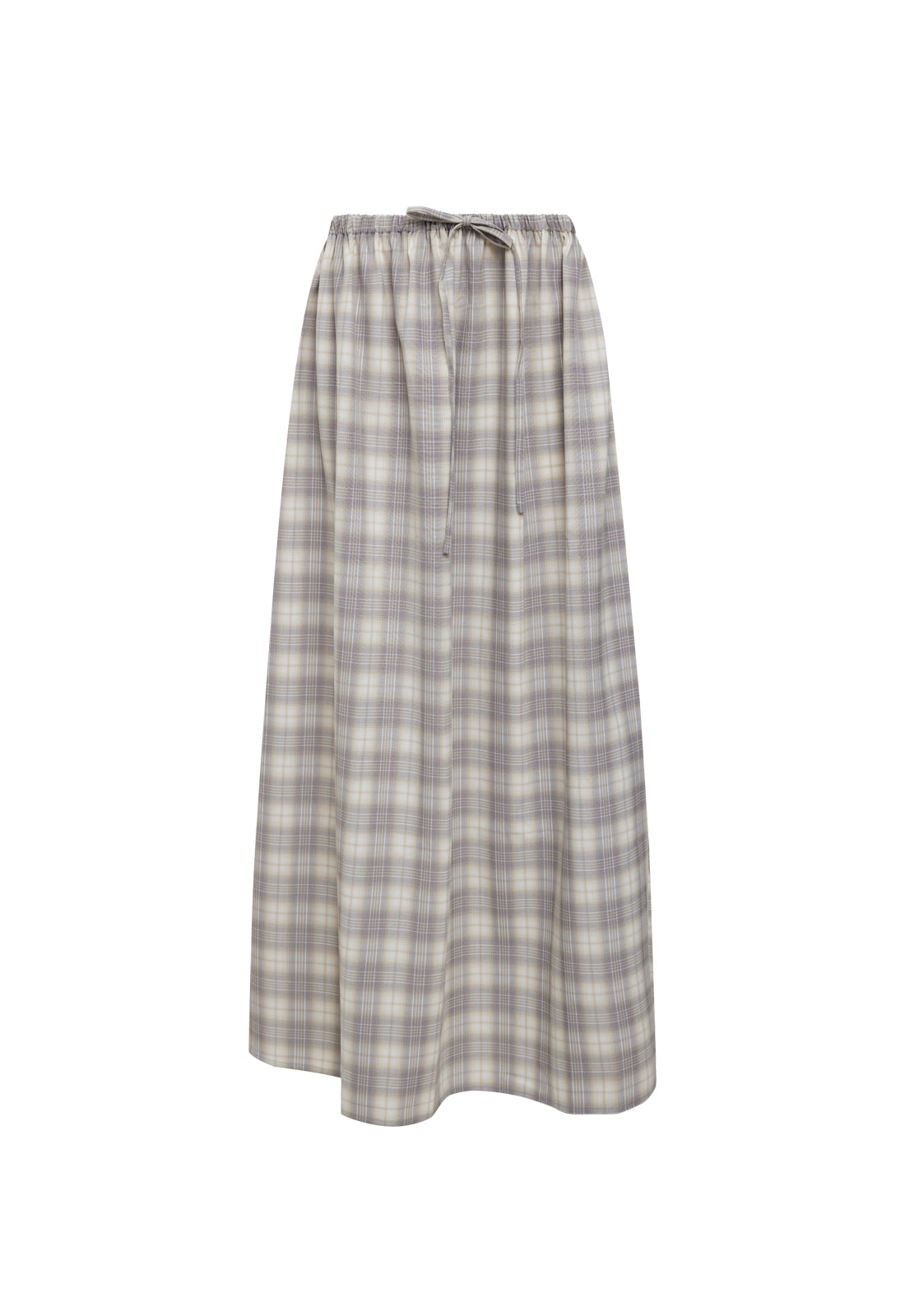 SWEET ESCAPE MAXI SKIRT - SMOKE PLAID