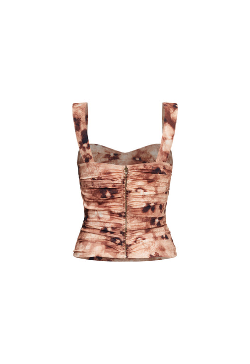 COBAIN CORSET - CHOCOLATE FLORAL