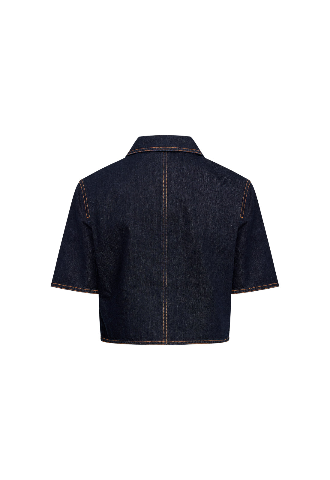 HALSTON DENIM TOP - DARK DENIM