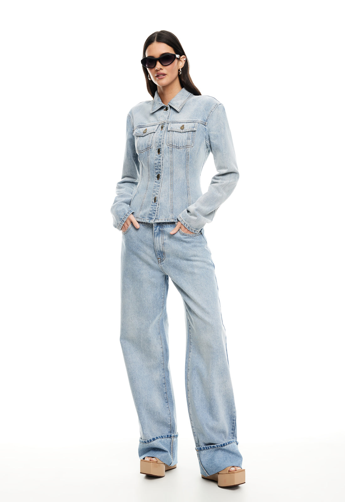 TOP MODEL CUFFED JEAN - LIGHT DENIM