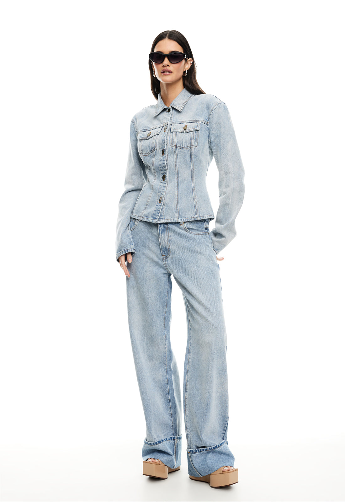 TOP MODEL CUFFED JEAN - LIGHT DENIM