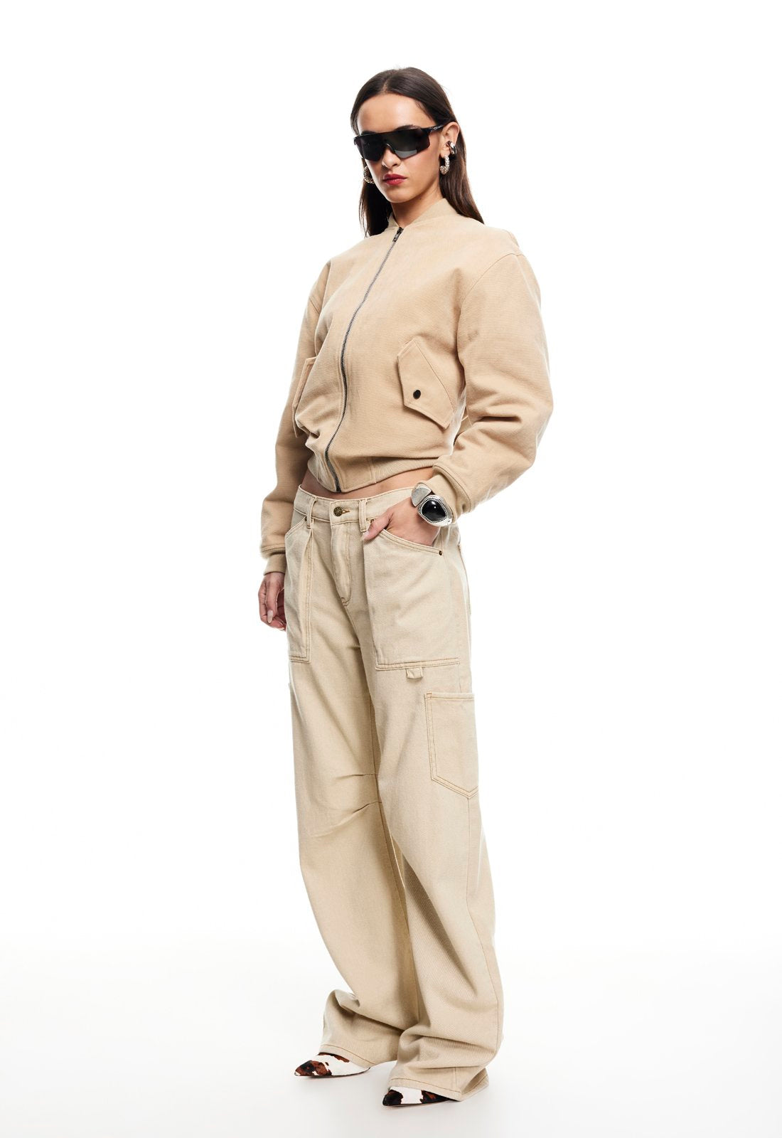 WORKER BOMBER  - LIGHT TAN