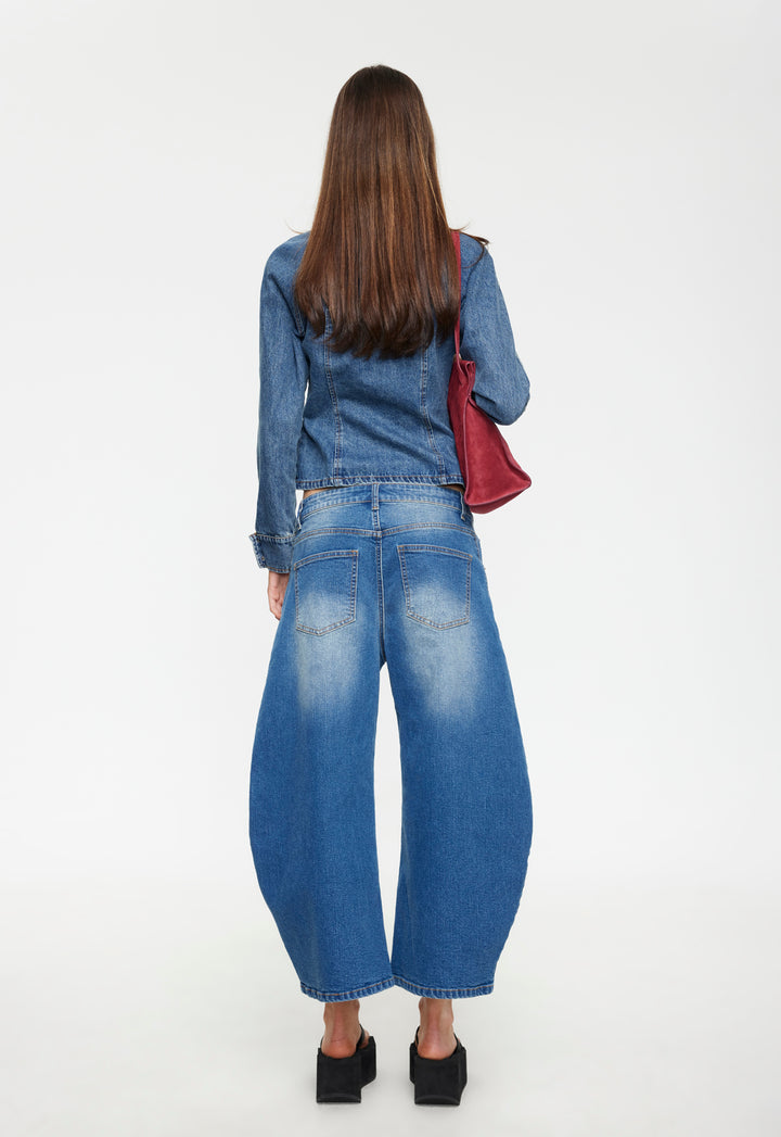 HORSESHOE CROPPED JEAN - DARK INDIGO