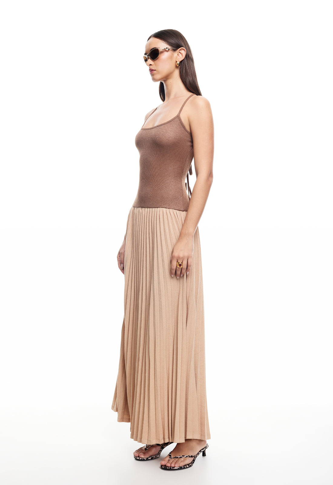 RENAISSANCE MAXI DRESS - CHOCOLATE