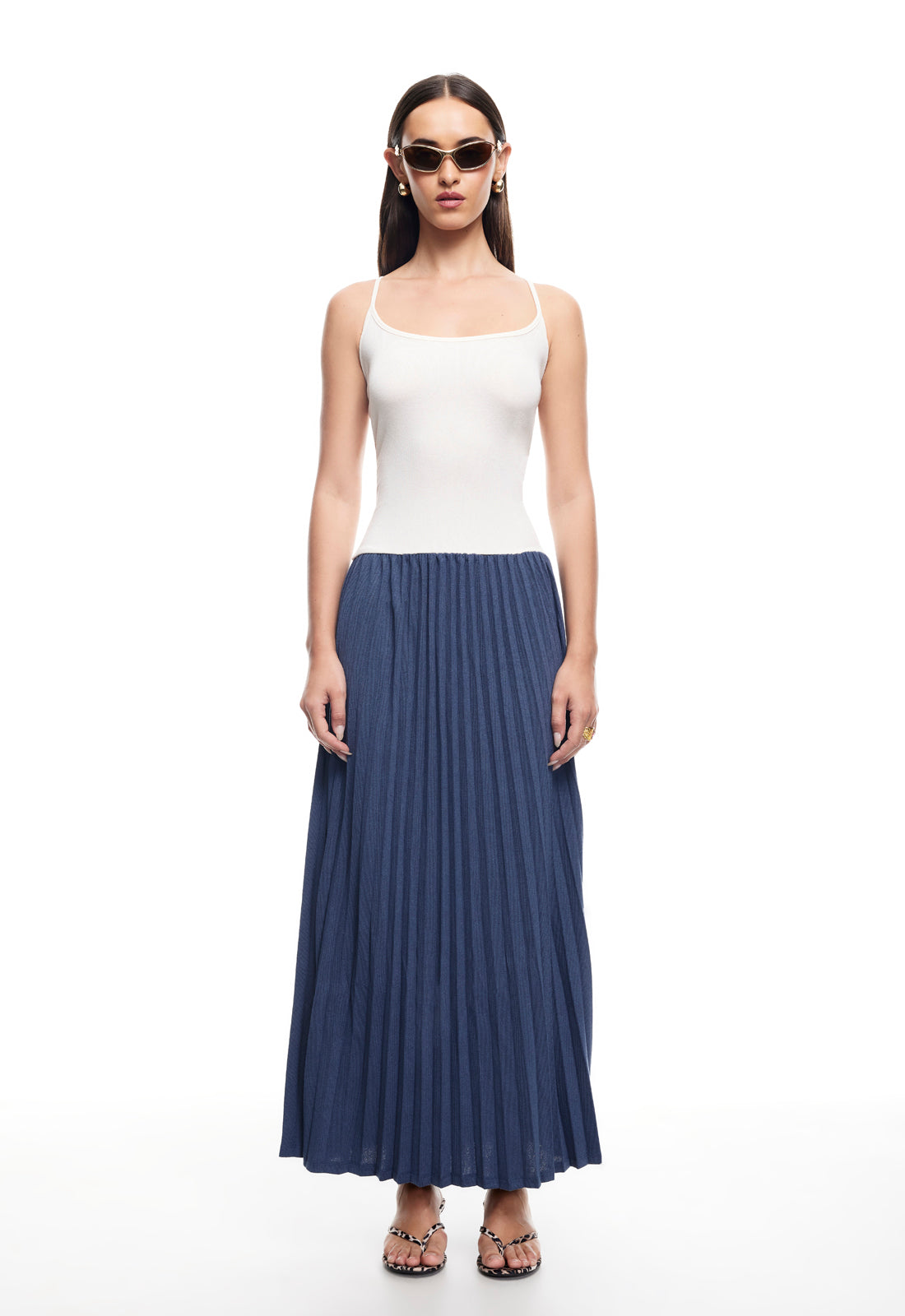 RENAISSANCE MAXI DRESS - NAVY MULTI