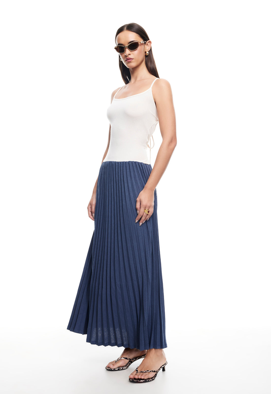 RENAISSANCE MAXI DRESS - NAVY MULTI