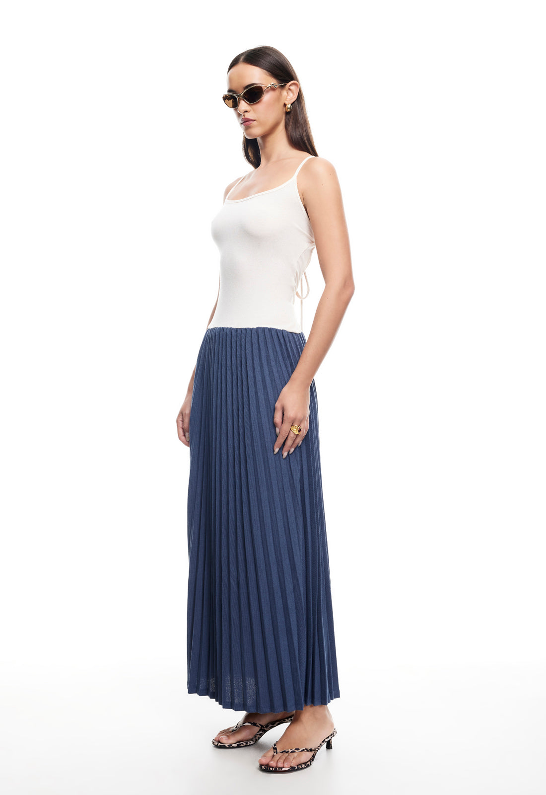 RENAISSANCE MAXI DRESS - NAVY MULTI