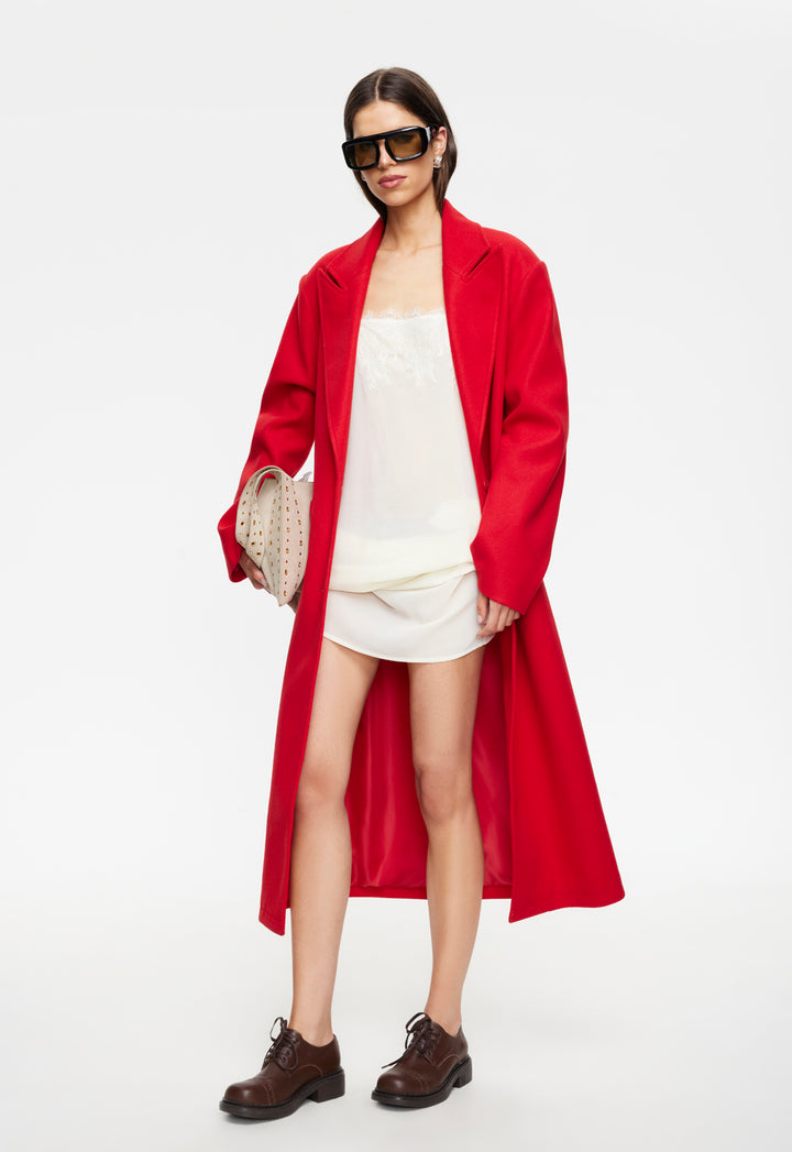 OLSEN COAT - CRIMSON