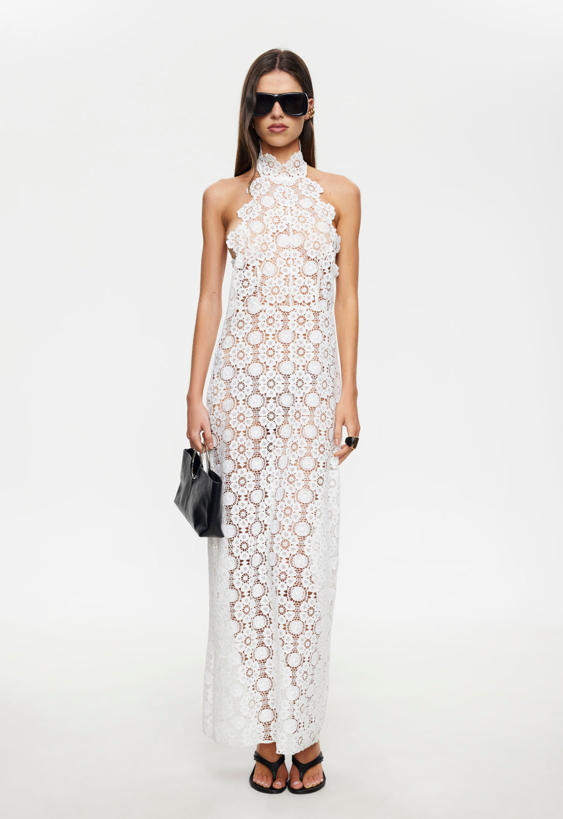 TROPHY MAXI DRESS - PORCELAIN