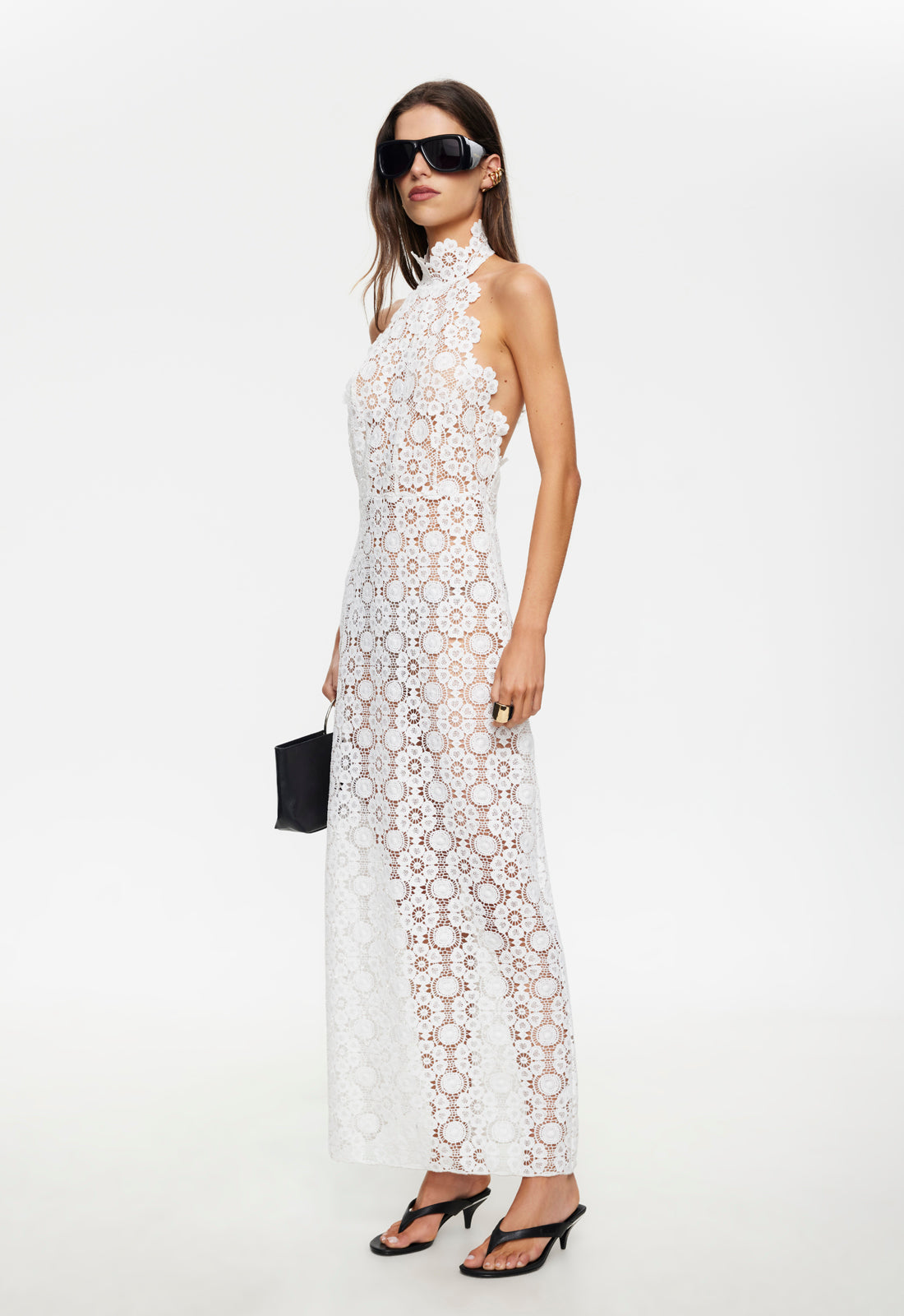 TROPHY MAXI DRESS - PORCELAIN