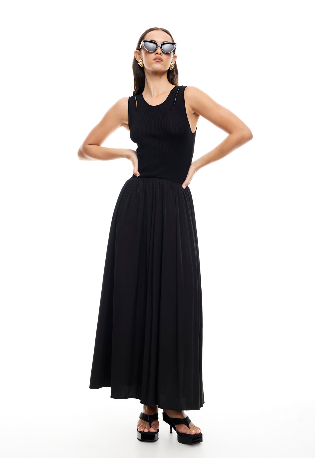 PIROUETTE MAXI DRESS - ONYX