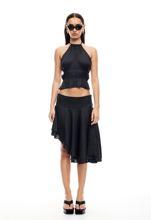 LEGACY MIDI SKIRT - ONYX