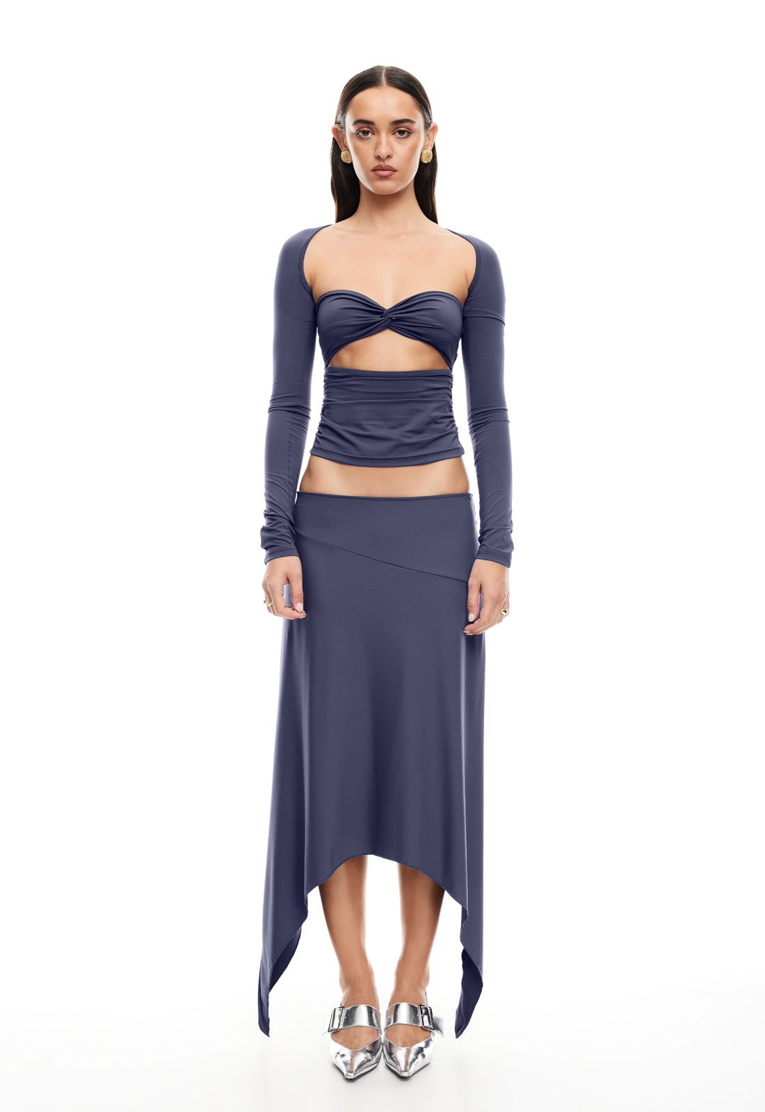 CHERIE MIDI SKIRT - MINERAL