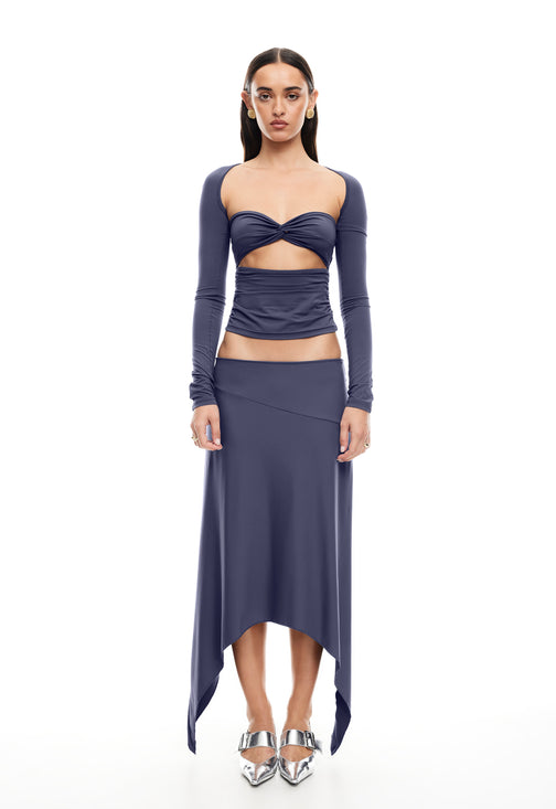 CHERIE MIDI SKIRT - MINERAL