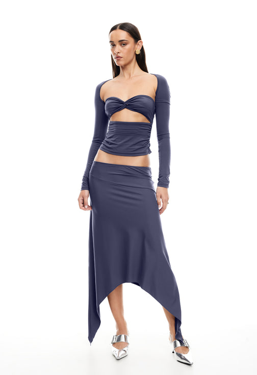 CHERIE MIDI SKIRT - MINERAL