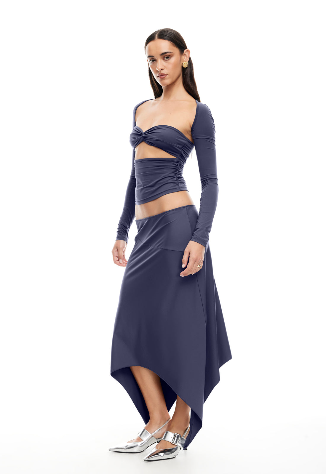 CHERIE MIDI SKIRT - MINERAL