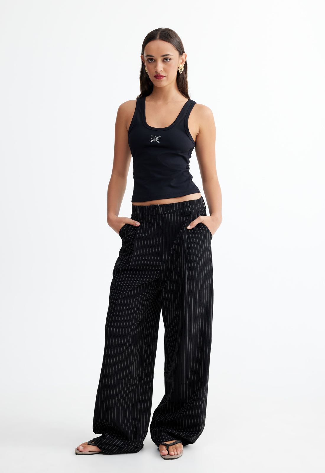 LEO PANT - ONYX PINSTRIPE