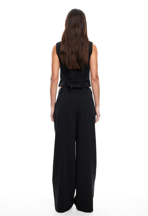 HEIRESS VEST - ONYX PINSTRIPE