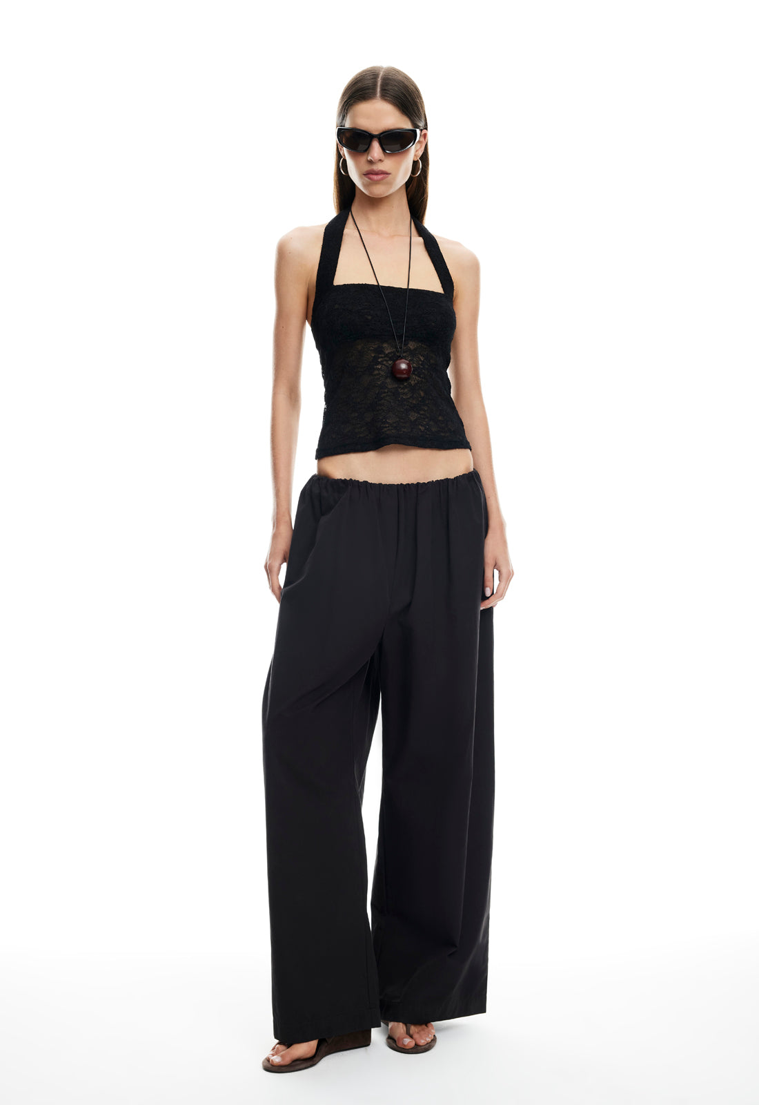 PALISADES HALTER TOP - NOIR