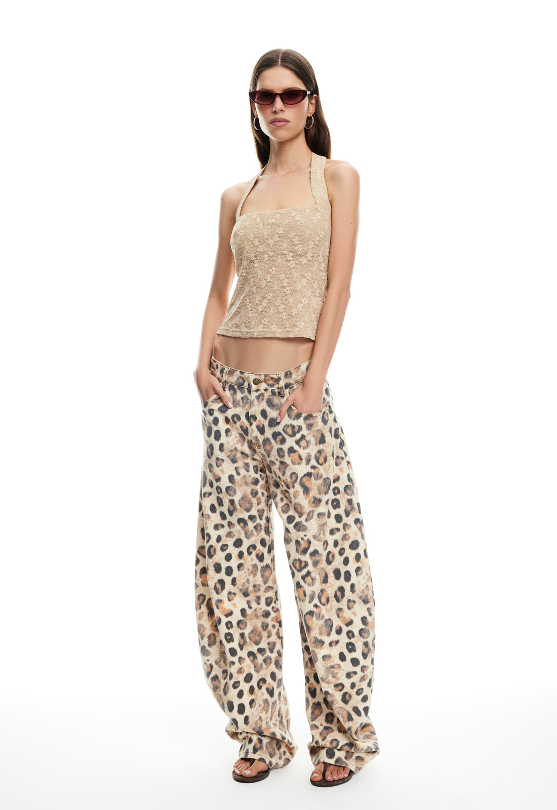 PALISADES HALTER TOP - TAUPE