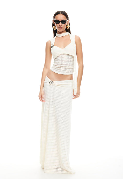 IN YOUR DREAMS MAXI SKIRT - BEIGE