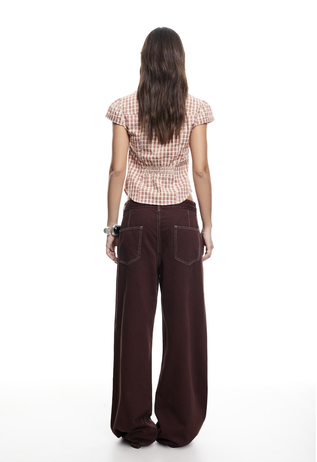MON CHERI BLOUSE - PINK CHECK