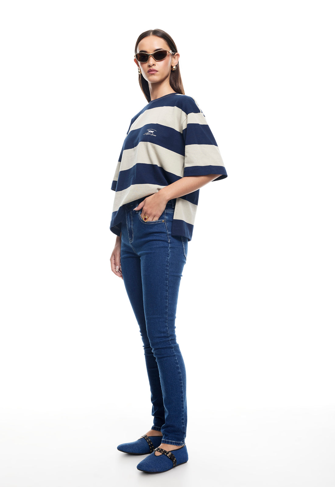 IN BLOOM SKINNY JEAN - BLUE DENIM