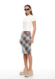 SHORELINE MIDI SKIRT - BLUE CHECK