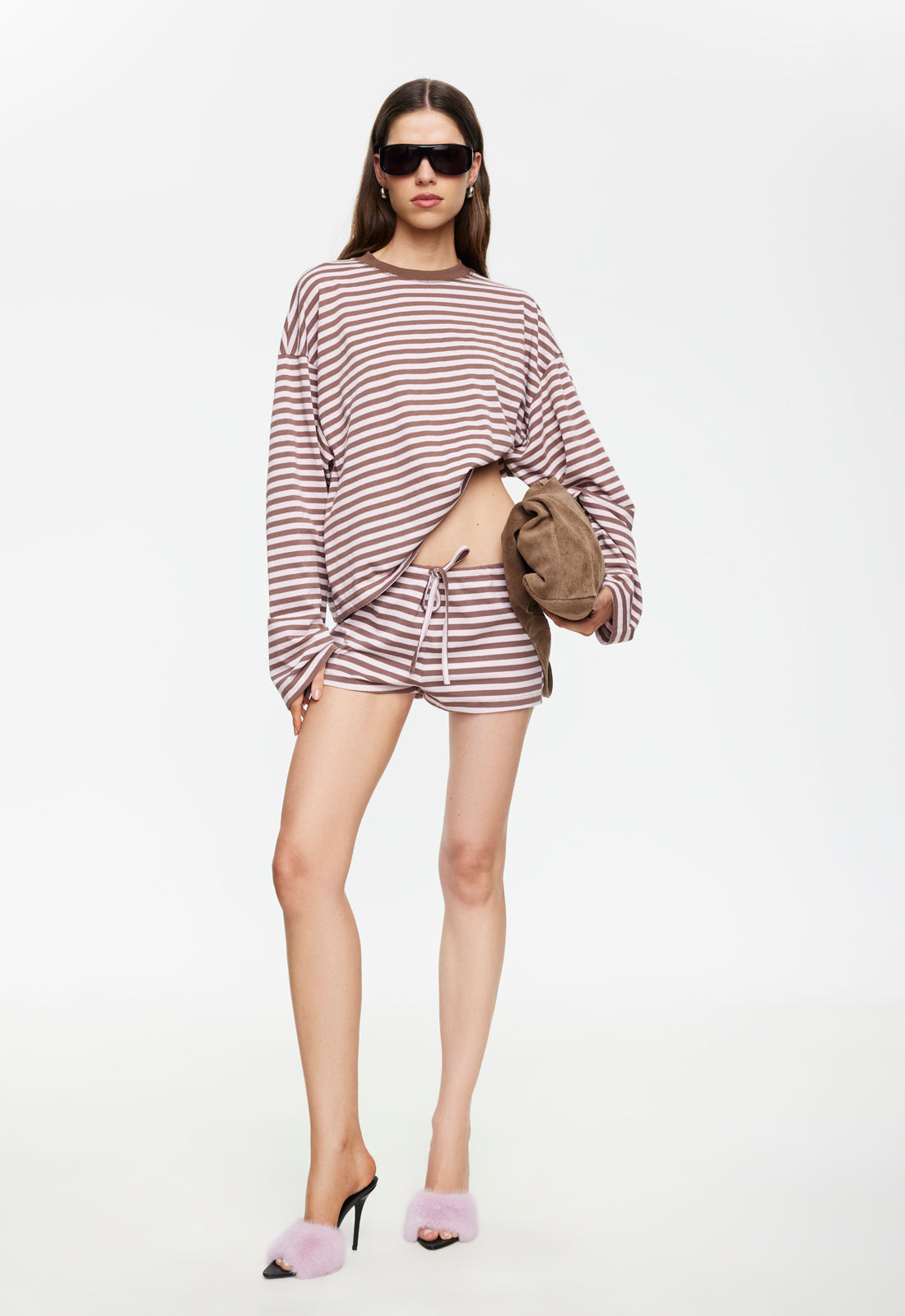 KOURT BLOOMERS - CHOCOLATE BLUSH STRIPE