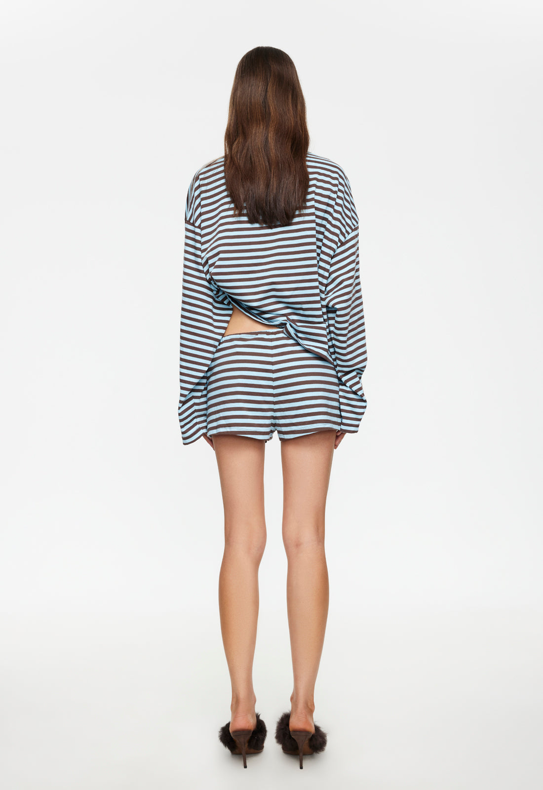 BLOOM LONG SLEEVE - CHOCOLATE SEA STRIPE