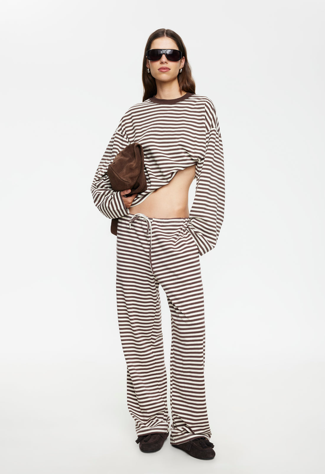 BLOOM PANT - DARK CHOCOLATE STRIPE