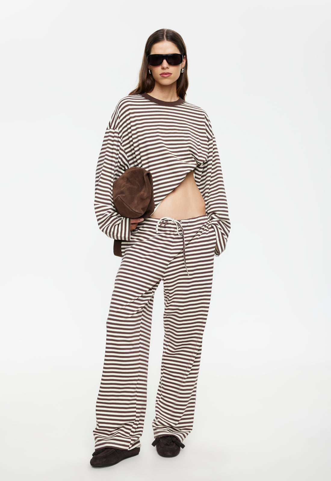 BLOOM PANT - DARK CHOCOLATE STRIPE