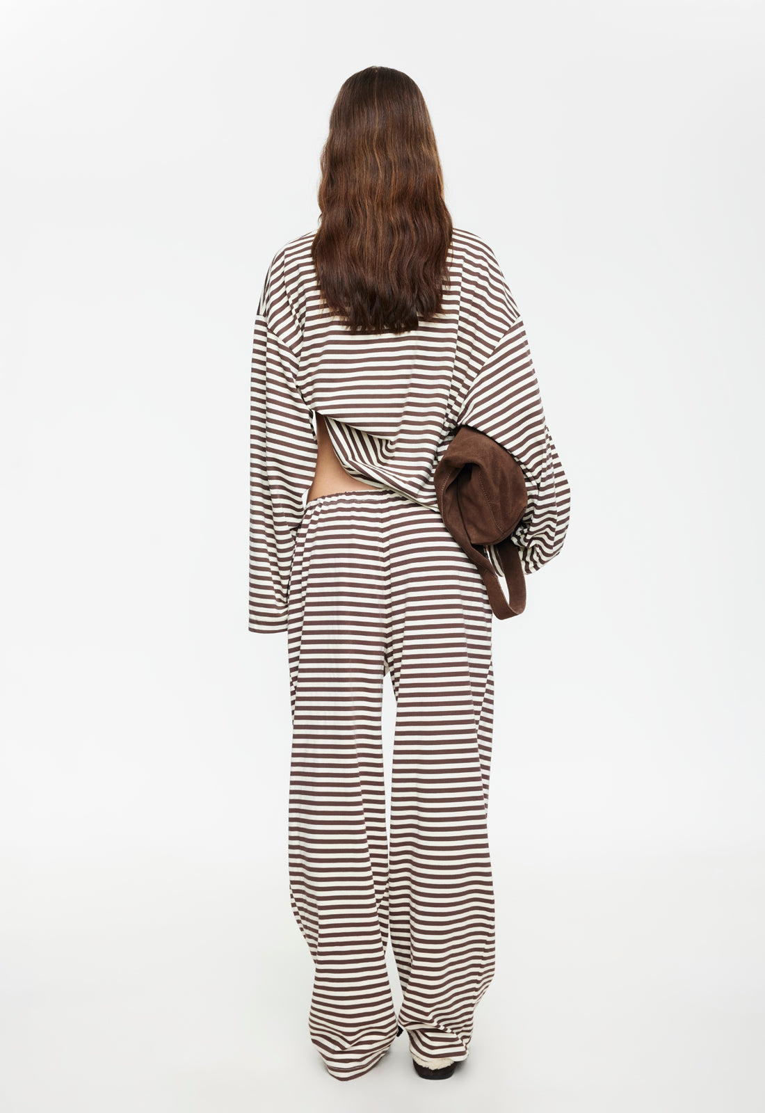 BLOOM PANT - DARK CHOCOLATE STRIPE