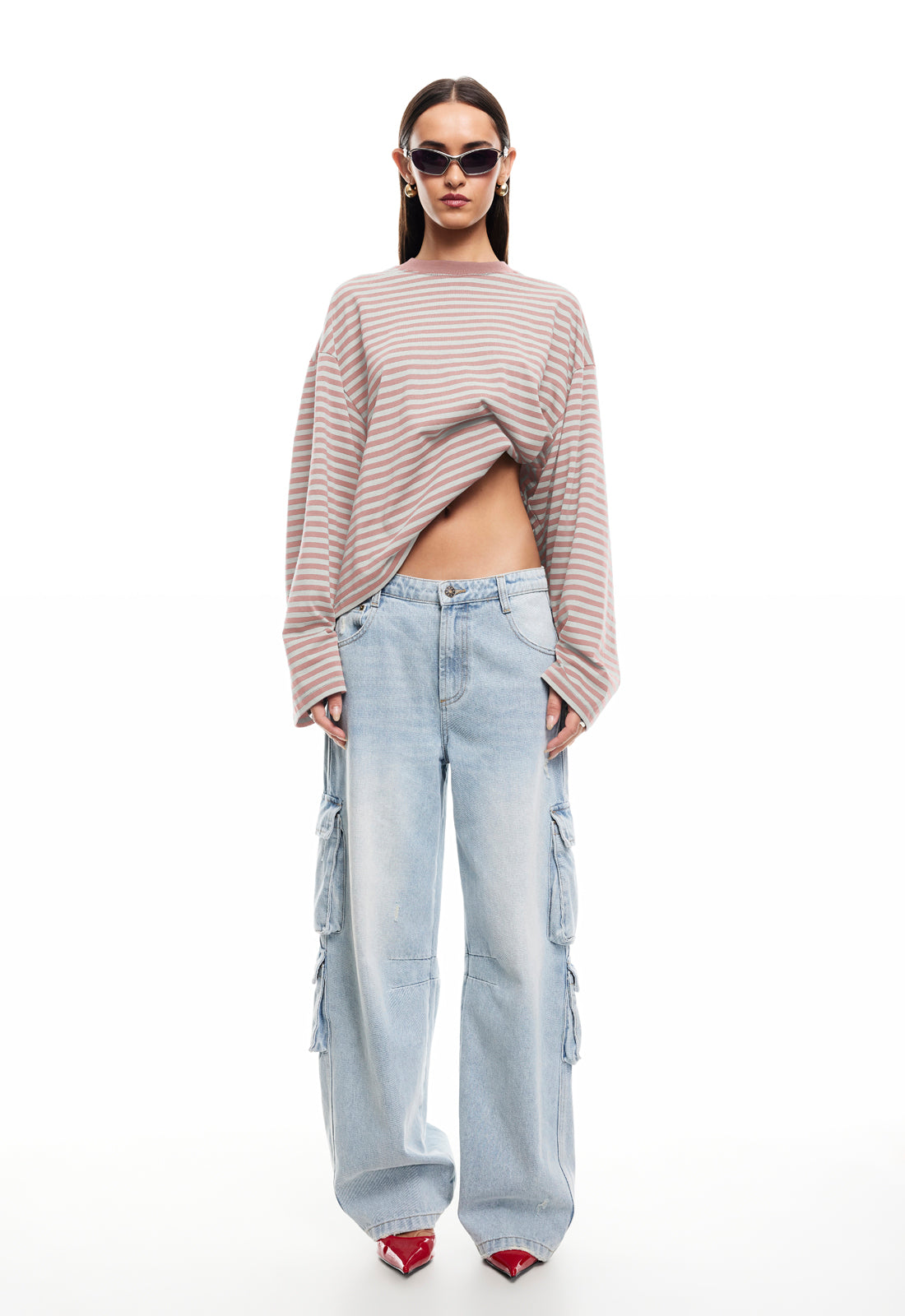 BLOOM LONG SLEEVE - MUTED PASTELS STRIPE