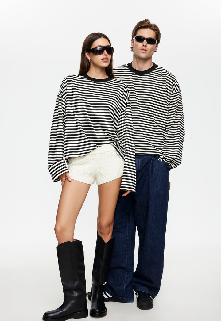 BLOOM LONG SLEEVE - ONYX STRIPE