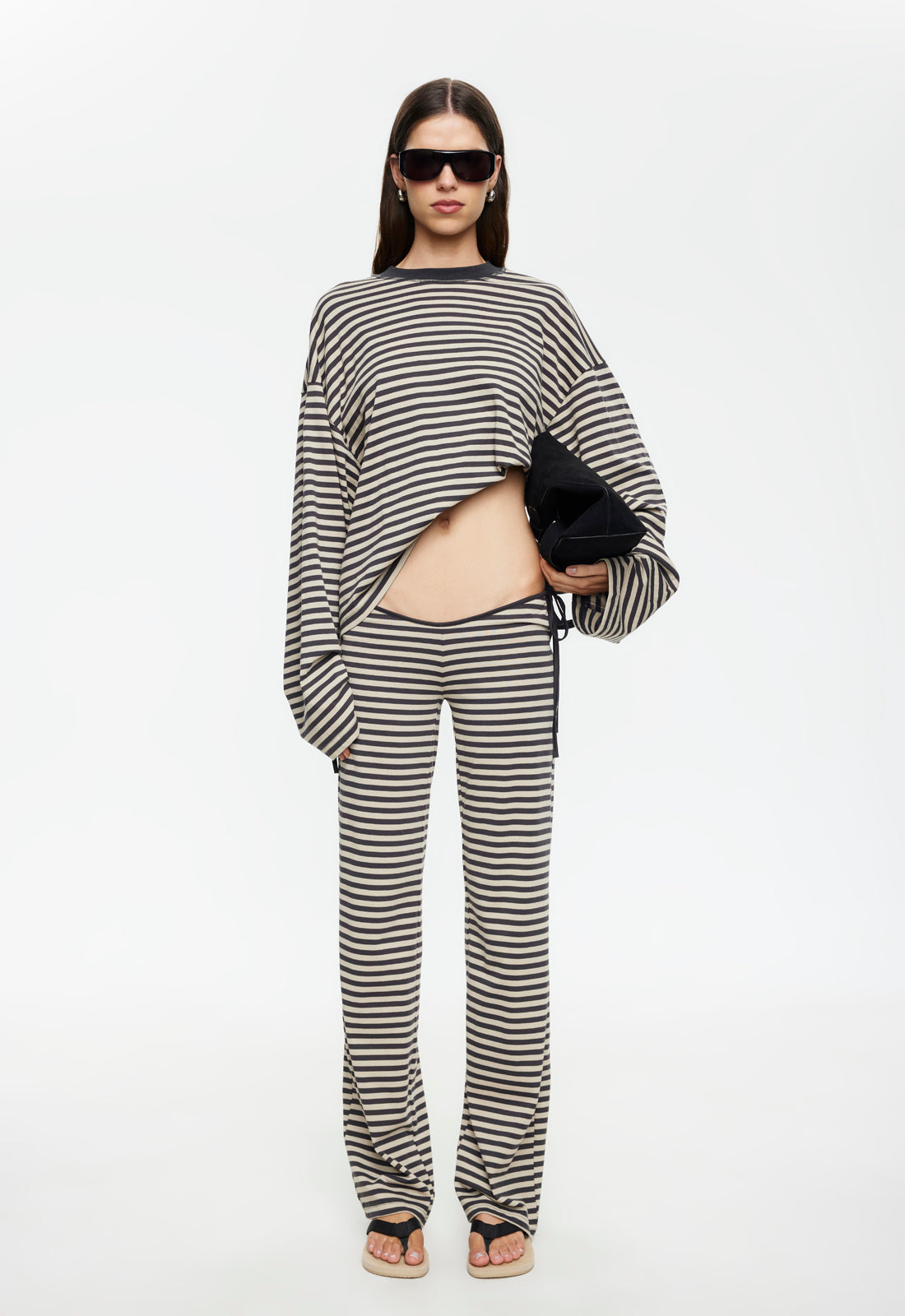 BLOOM LONG SLEEVE - SLATE STRIPE