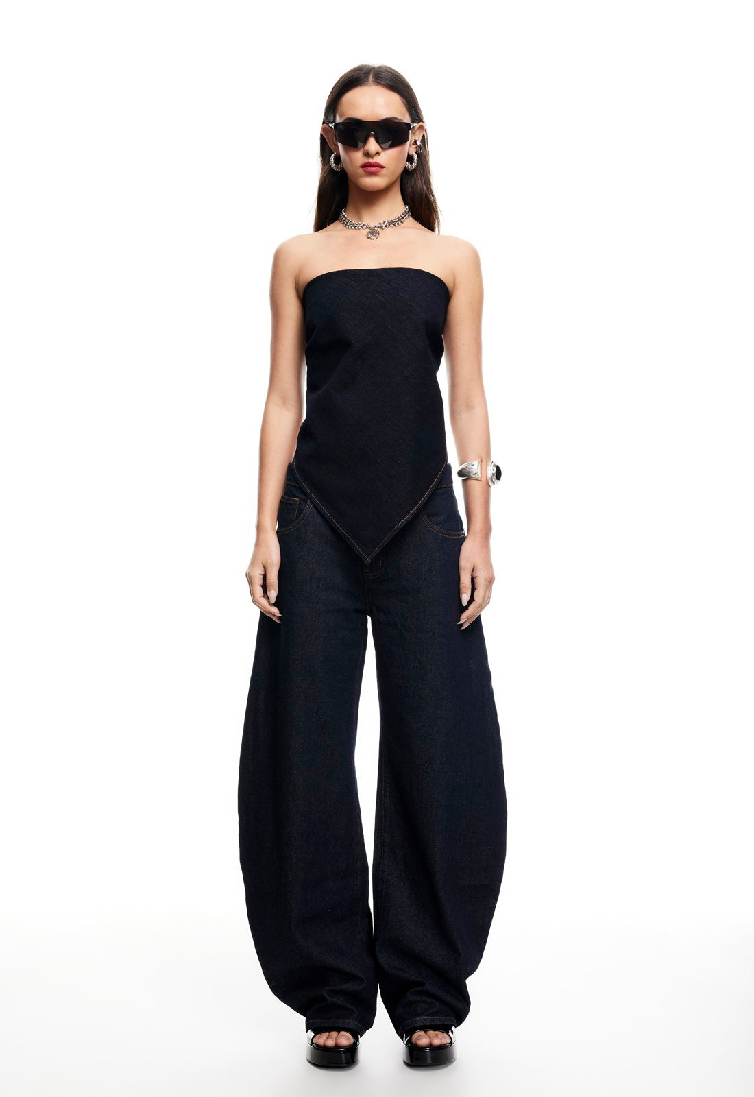 HORSESHOE JEAN - DARK DENIM