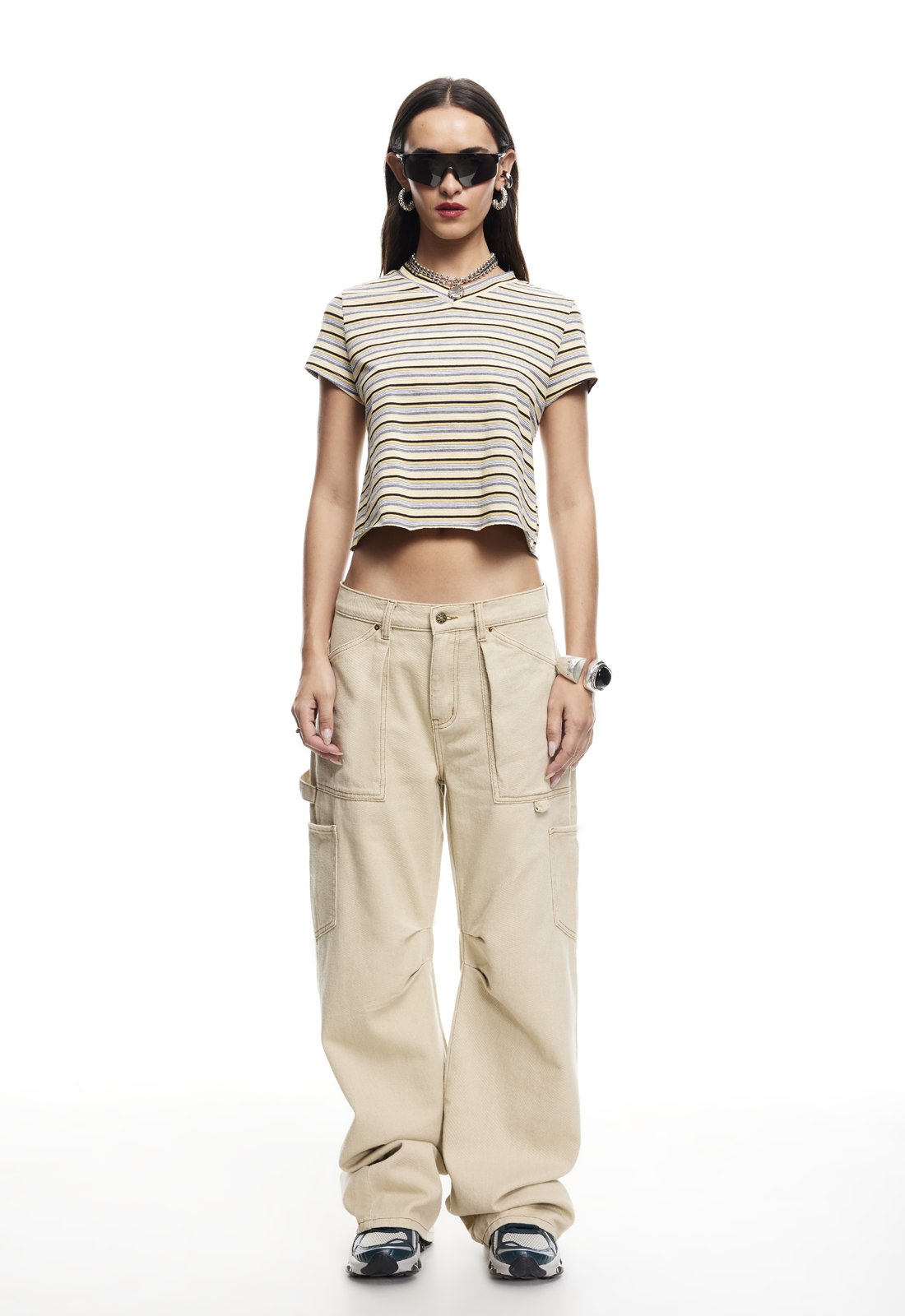 NORTH LIGHT TEE - YELLOW STRIPE
