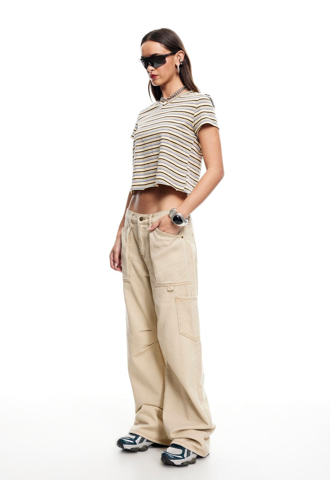 NORTH LIGHT TEE - YELLOW STRIPE