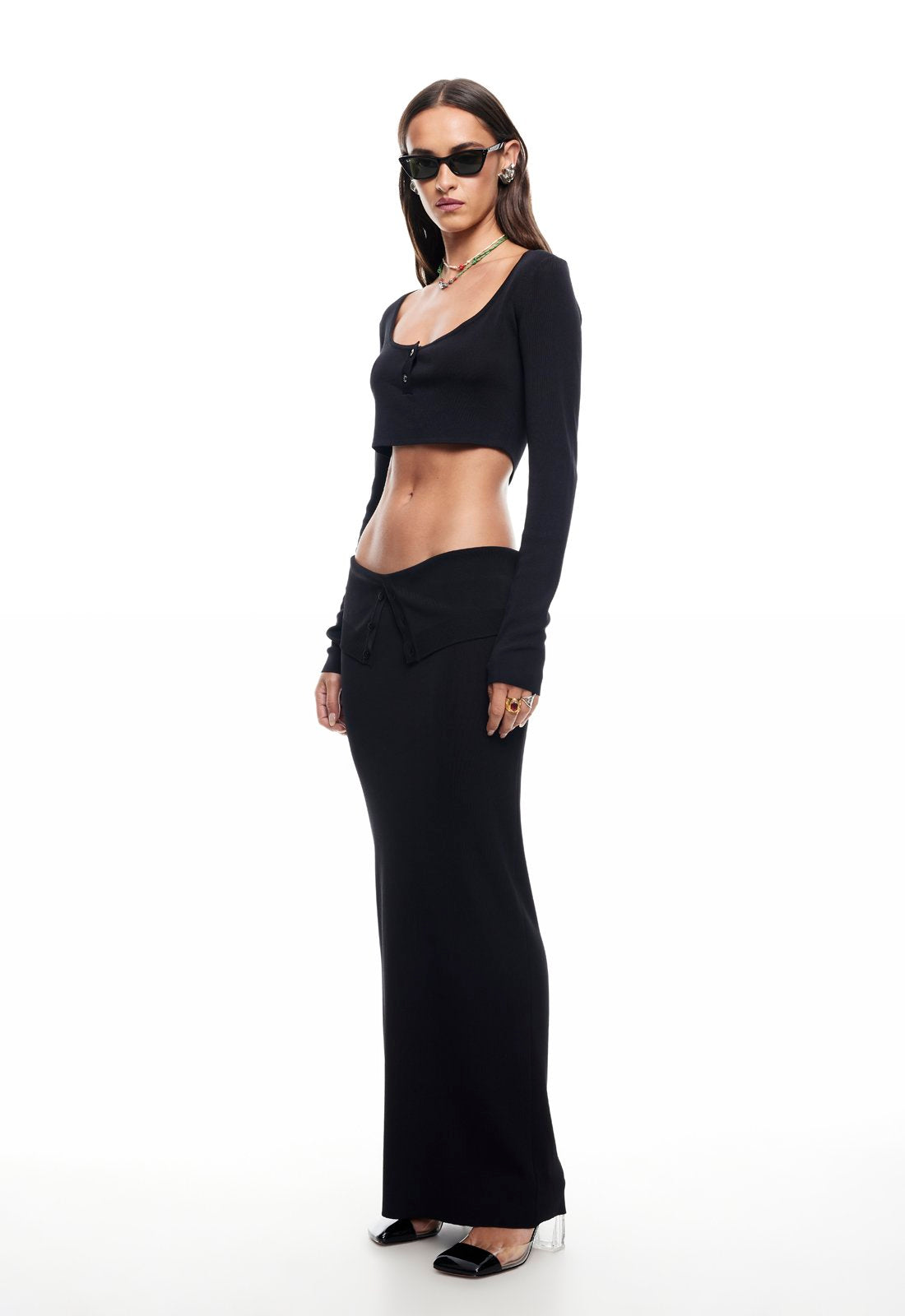 AMOUR MAXI SKIRT - INK