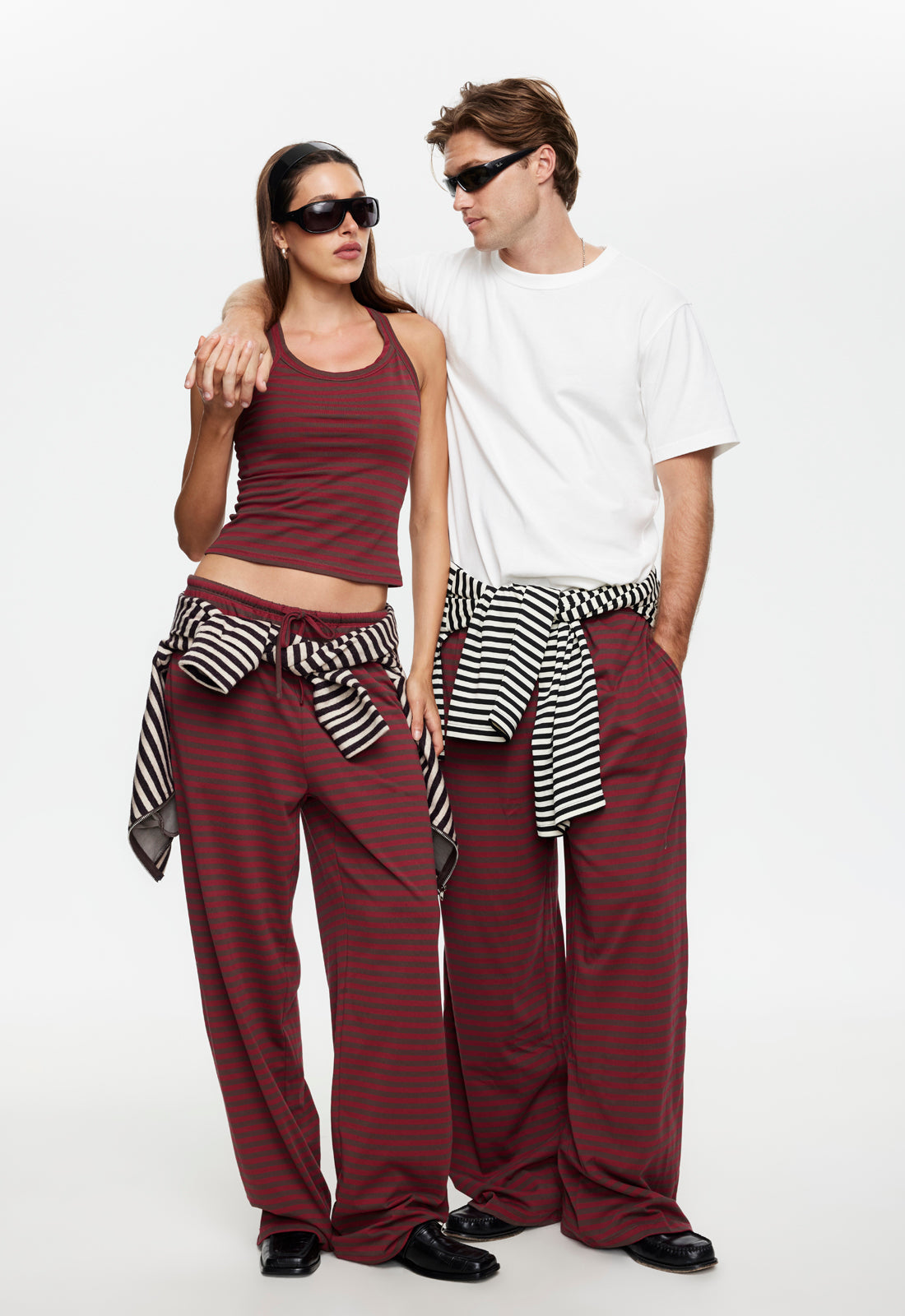 BLOOM PANT - CHOCOLATE WINE STRIPE