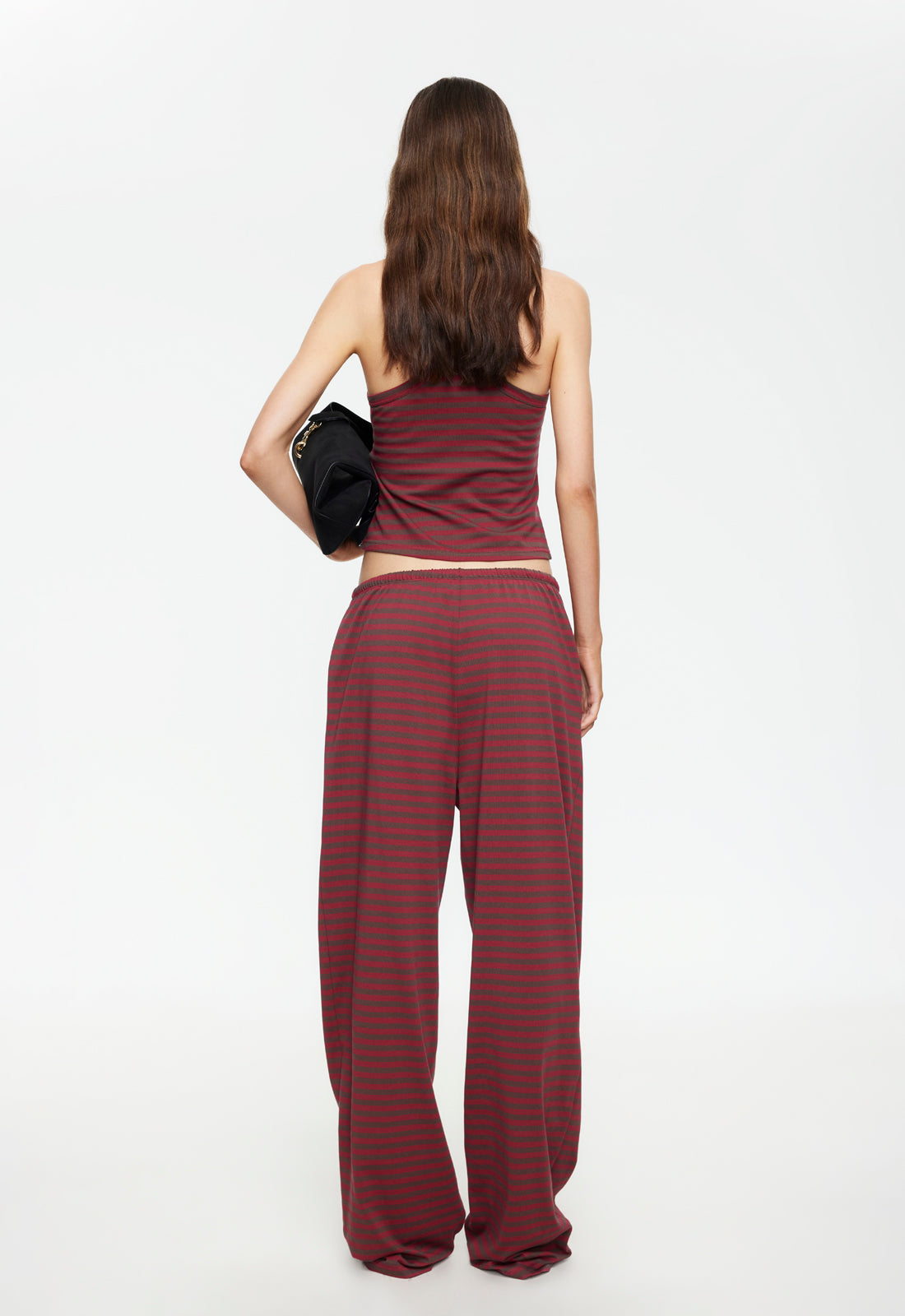 BLOOM PANT - CHOCOLATE WINE STRIPE