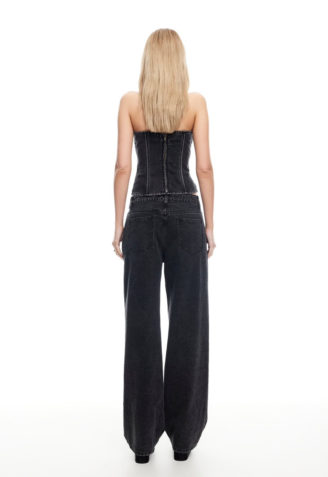 RISING JEAN - WASHED ONYX