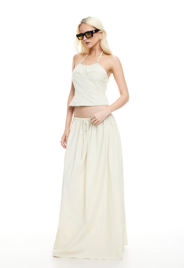 SWEET ESCAPE MAXI SKIRT - OYSTER