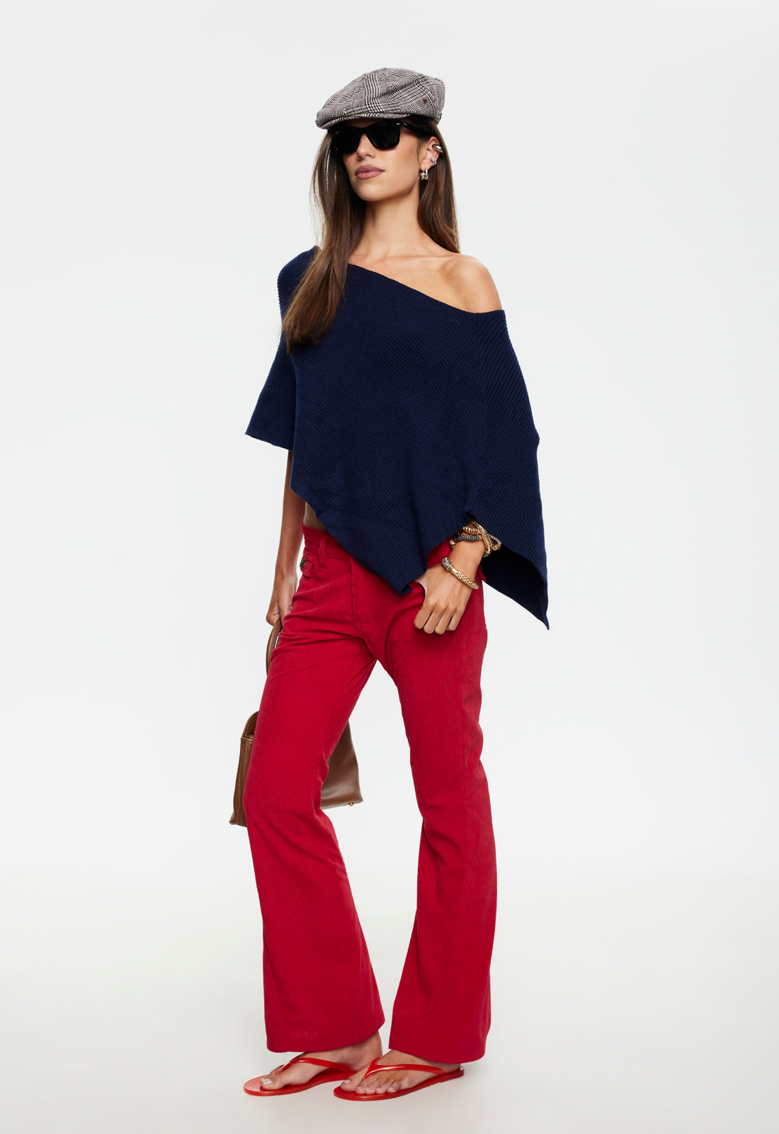 LUMINOUS PONCHO - NAVY