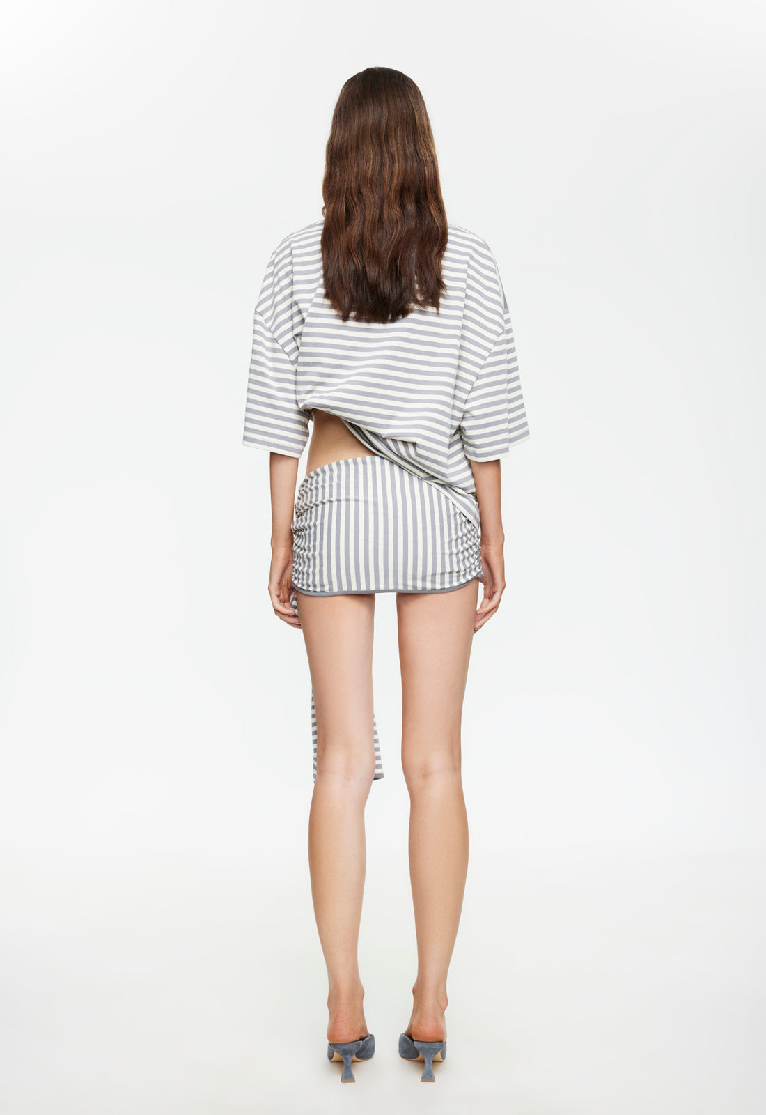 BLOOM SKORT - ASH STRIPE