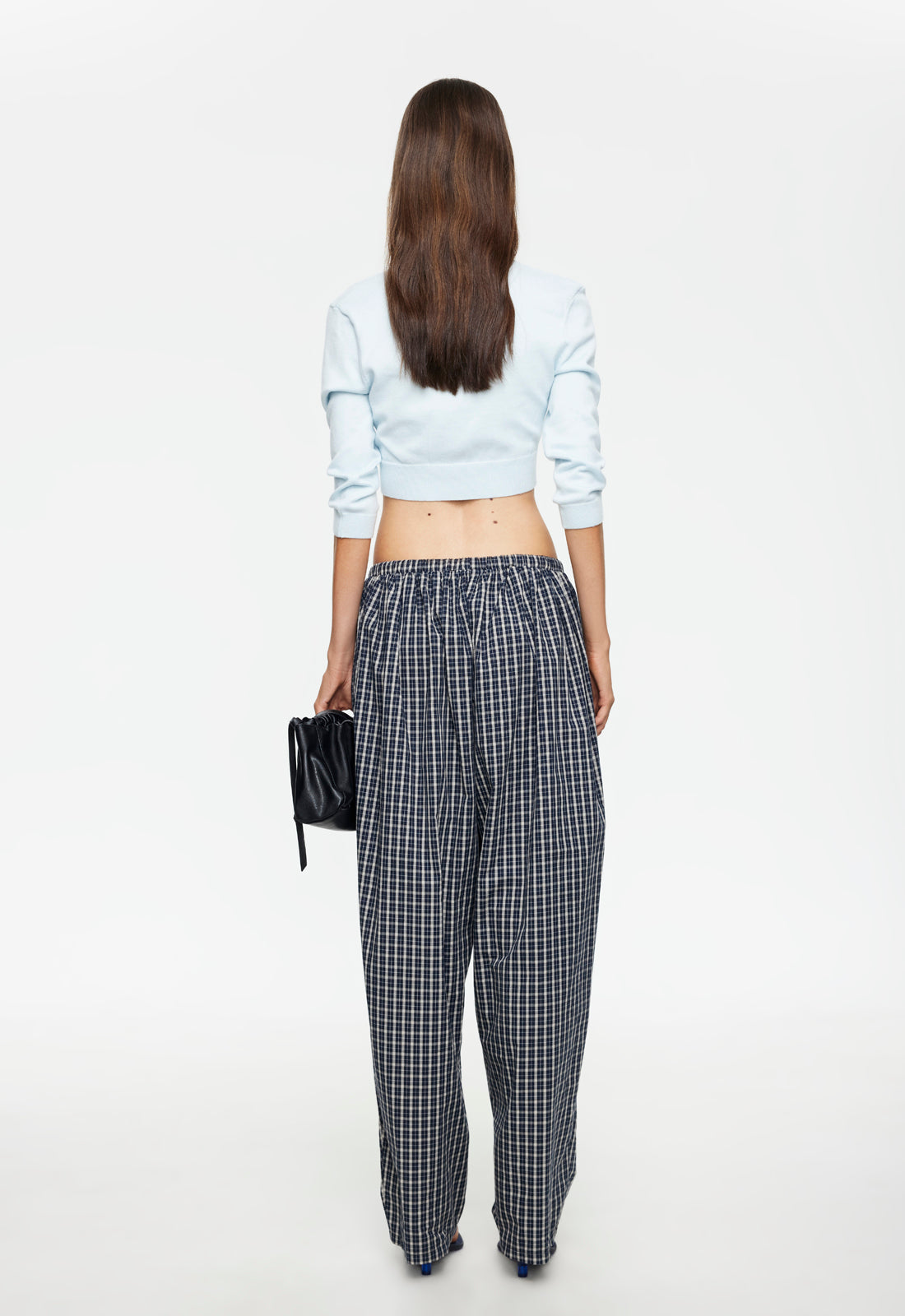 AURA PANT - NAVY LEMON PLAID