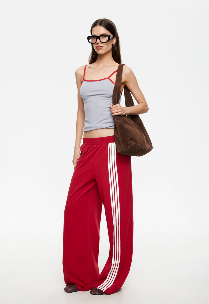 RED EYE TRACK PANT - CRIMSON