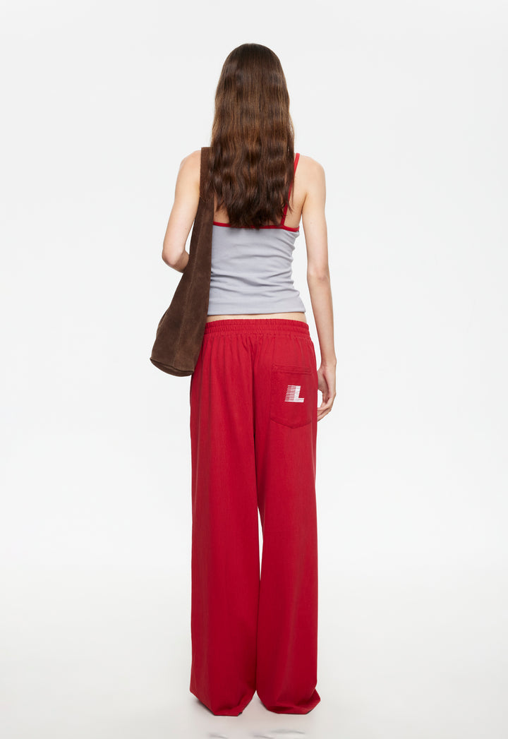 RED EYE TRACK PANT - CRIMSON